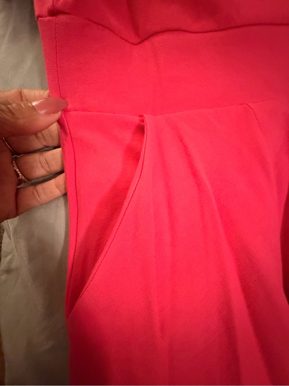 torrid off the shoulder Hot Pink Fit-and-Flare Mini Dress - Picture 8 of 8